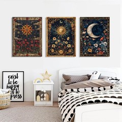 3 pack Sun Moon Stars Paint by Numbers Kit for Adults Beginner,Celestial body…