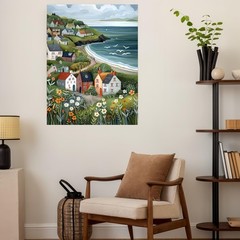 Peaceful Island Paint by Numbers Kit for Adults Beginners DIY Canvas Art