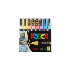 POSCA Soft Colors 8pk PC-5M Water Based Paint Markers Medium Point