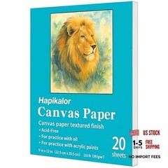 Canvas Painting Acrylic Sketch Book – 20 Sheets (115lb/187g) Mixed 9×12 Inch