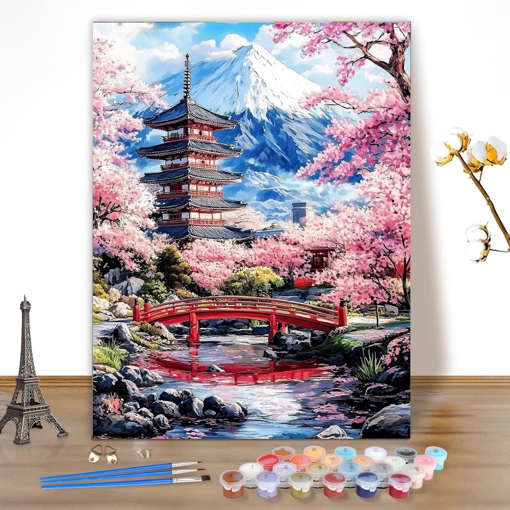 Paint by Numbers Kits for Adults Landscape, Flower DIY Painting Kits for Adul