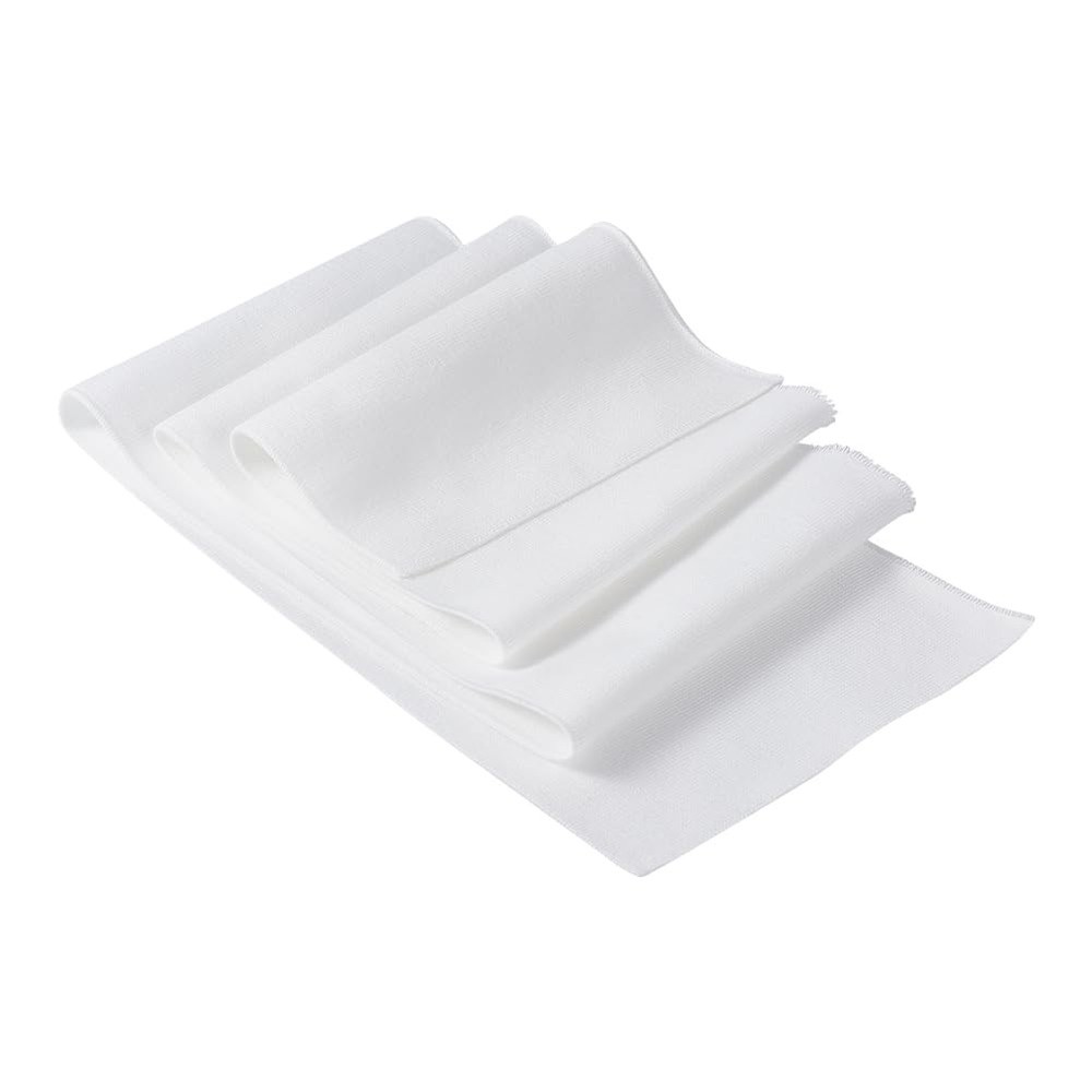 39×6 Inch White Rib Cuff Stretch Fine Ribbing Knit Fabric Elastic Waistband