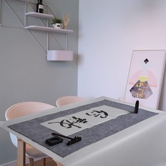 Chinese Calligraphy Drawing Felt Mat Sumi Xuan Paper Painting Desk Pad Gray