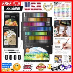 138 Colored Pencils for Adults, Soft Core Coloring Pencils Set with 1 Colorin…