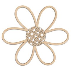 Rattan Daisy Wall Decor 12”, Pack of 2 Wood Flowers, Nursery/Party | Woodpeckers