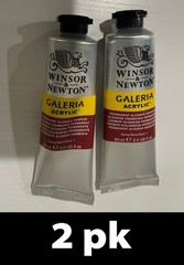 2pk Winsor & Newton Galeria Acrylic Paint 2120-466 Alizarin Crimson 2oz ea OTHER