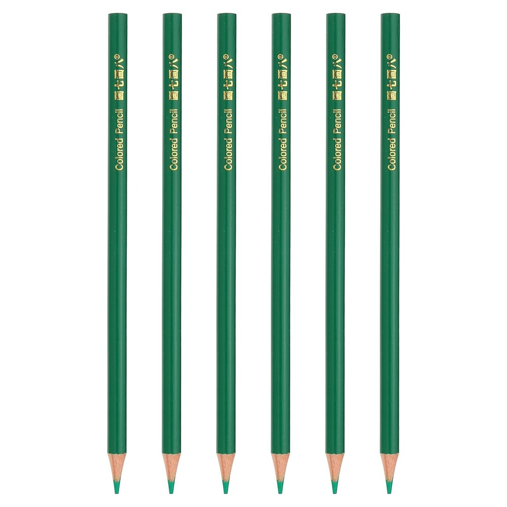 PATIKIL Green Colored Pencils Set,6 Pcs Oil Color Pencils Wooden Coloring Dra…