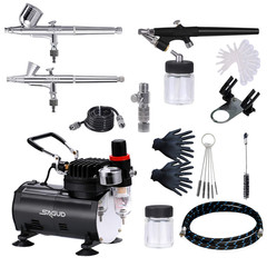 Sagud Airbrush Kit Compressor Air Brush Compressor Set 3 Professional Air