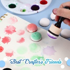 21 Packs Mini Round Ink Blending Tool with Foams Set 2.7 Inch Including 20 Pc…