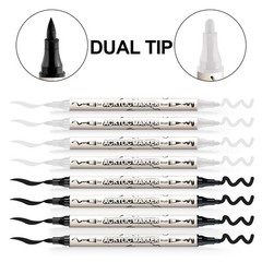 TRANSON 4 Black and 4 White Paint 1 Count (Pack of 8), 4 4