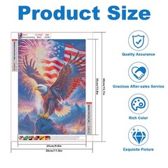 DIY 5D Diamond Painting Kits for Adults, Bald Eagle 12×16 Inch,