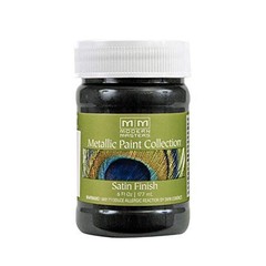 6 oz Black Pearl Metallic Paint – Satin Water-Based Decorative Finish, Craft & D
