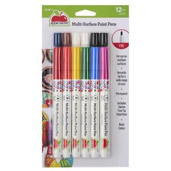 Set Of 12 Multisurface Fine Tip Paint Pens For Indoor And Outdoor Arts And Craft