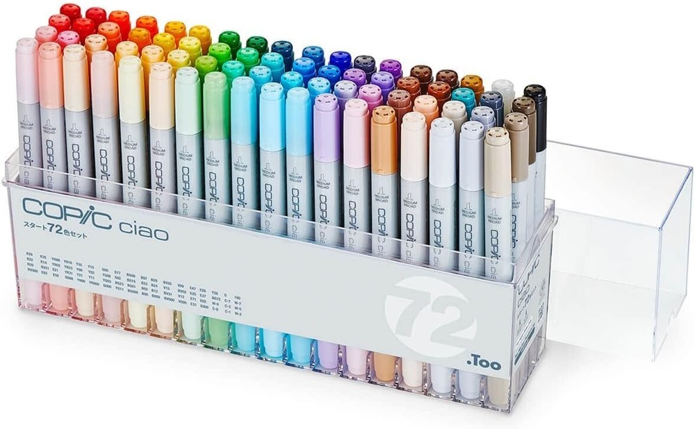 Copic Ciao Start 72-color set multicolor illustration markers 12503047 New