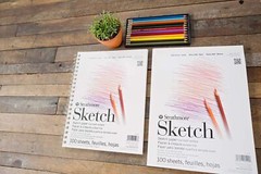 200 Series Sketch Pad 9×12 inch 100 Sheets Tape Bound – Artist Sketchbook for…