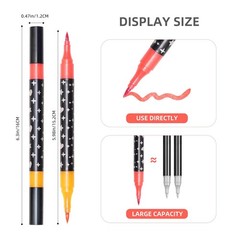 Glitter Markers, 48 Colors Dual Tip Brush Pens, 24 Pack Sparkle Paint Pens fo…