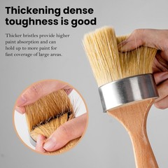 Chalk and Wax Paint Brush Furniture Set of 4, Small Round and Large Oval Brus…