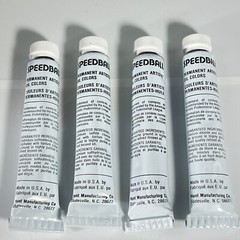 VTG Speedball Oils Artist Paints Hunt Mfg 5670 Sample Set Orig Box 4 Color Tubes