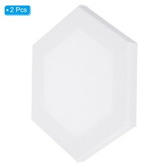 Paint Canvases, 2 Pack 12×10 Inch Hexagon Stretched Art Board Panels White