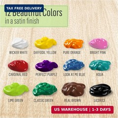 FolkArt PROMO830 Multi Satin Finish Acrylic Craft Paint Set Designed for Beginne