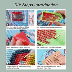 AMORARS Bird Diamond Art Kits for Adults – 5D Scenery Multicolour