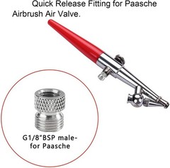 3 Set of Airbrush Hose Adaptor Fitting 1/8″ Male to Badger Paasche Aztec Airbrus
