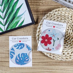100Pcs Car Coaster Packaging for Selling, Sublimation Car Coasters Cards with 10