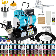 Cool Runner II Dual Fan Air Tank Compressor System Deluxe Kit with Gravity Feed