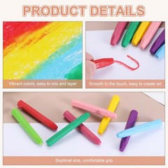16PCS Oil Pastels Set, Soft Oil Colored Drawing Pastels, Dark Green