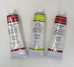 M Graham 3 Tubes of Acrylic Artists’ Color Paint 2oz/59ml. New in Box