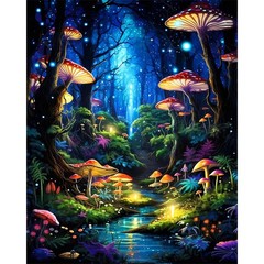 xackcme Mushroom Paint by Numbers for Adults – Forest 16x20inch, MT13162
