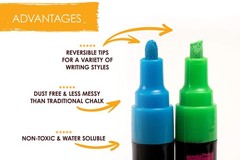 Bandle B. Chalk Markers – 4 White, 1 Count (Pack of 4), White – 4 pack