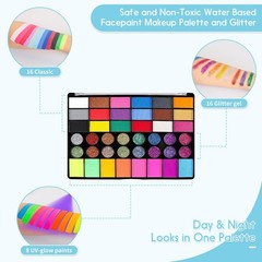 Pintada 42 Color Face Painting Kit for Kids – Non 7.8in*5in*0.5in, 42 Colors