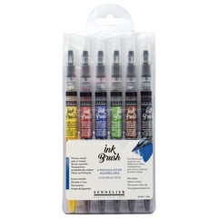 Sennelier Ink Brush Pen Set 6-Colors Trendy 10-P131697-01