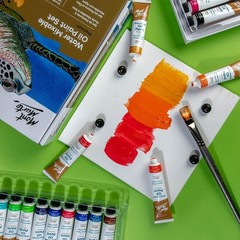 MPOW3618 Water-Soluble Oil Paint, Diluted with Water, 1.2 x 0.6 fl oz (36 Col…