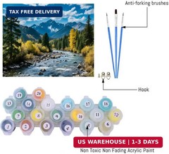 Paint by Numbers Kit for Adults Beginner, Landscape Easy Adult Paint by Number