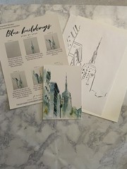 Let’s Make Art Sarah Cray Watercolor Tutorial Blue Buildings