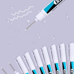 3Pcs 0.7mm [White] Permanent Paint Marker Pen for Wood Rock Plastic Glass Metal