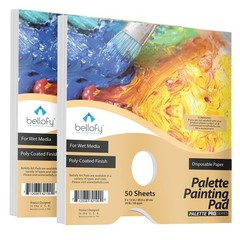 2X Disposable Palette 9×12 Inches | Mess-Artist Palette for Acrylic, Oil Pain…