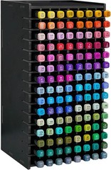 Art marker storage black rack holds 120 markers