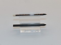 Chrome finish 5.6mm Sketch Pencil. Hand made with Stabilized Black Ash Burl.#150