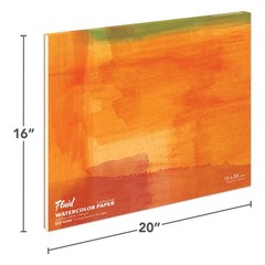 1 PCS Fluid Cold Press Watercolor Block 140lb 300GSM 16×20 Inch 15 Sheets