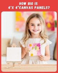Simetufy 72 Pack 4x4inch Mini Canvas Boards Small Painting Canvas 100% Cotton…