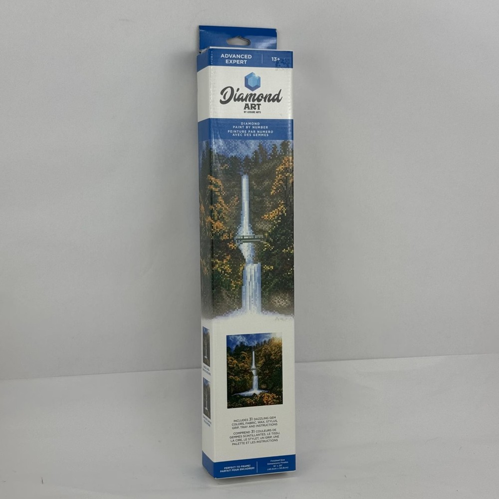 Diamond Art By Leisure Arts DIamond Paint By Number Kit 16″x20″ Multnomah Falls
