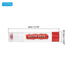 Solid Tempera Paints 12Pcs, Washable Paint Sticks Paint Pens Red