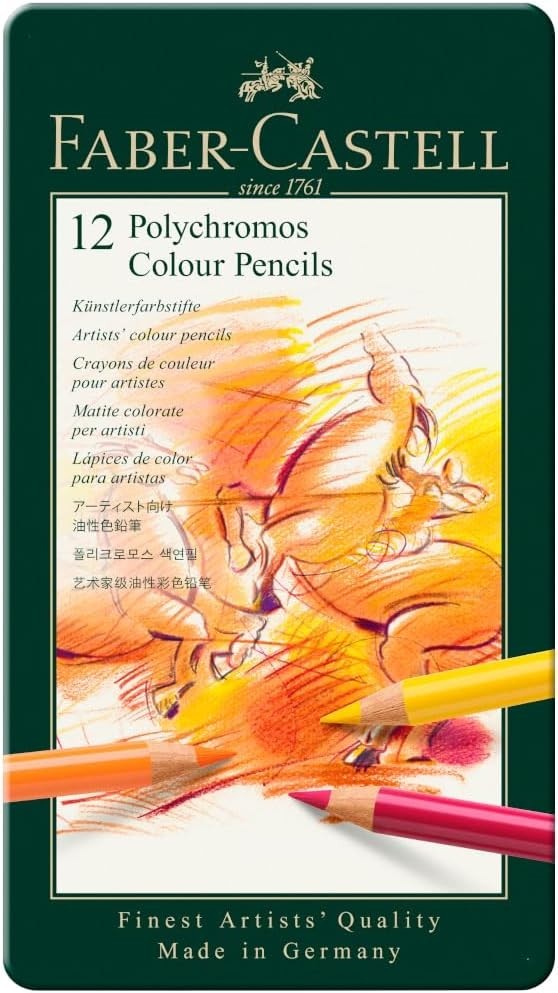 Faber-Castell Art & Graphic Polychromos Colour Pencil, 12 pk | Open Box