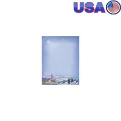 Wondrous Light Christmas Letterhead Stationery 80 Sheets Unruled Holiday Paper