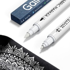 Gain-Art White Fabric Marker for Dark Clothes – 1 Count (Pack of 2),