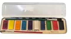 Binney & Smith Playtime Water Colors Paint Set Tin USA- No 515 Great Condition