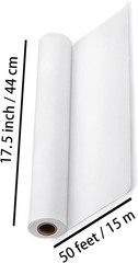 White Art Craft Paper Roll for Drawing Easel Doodles 17.5″×590″ White Wrapping